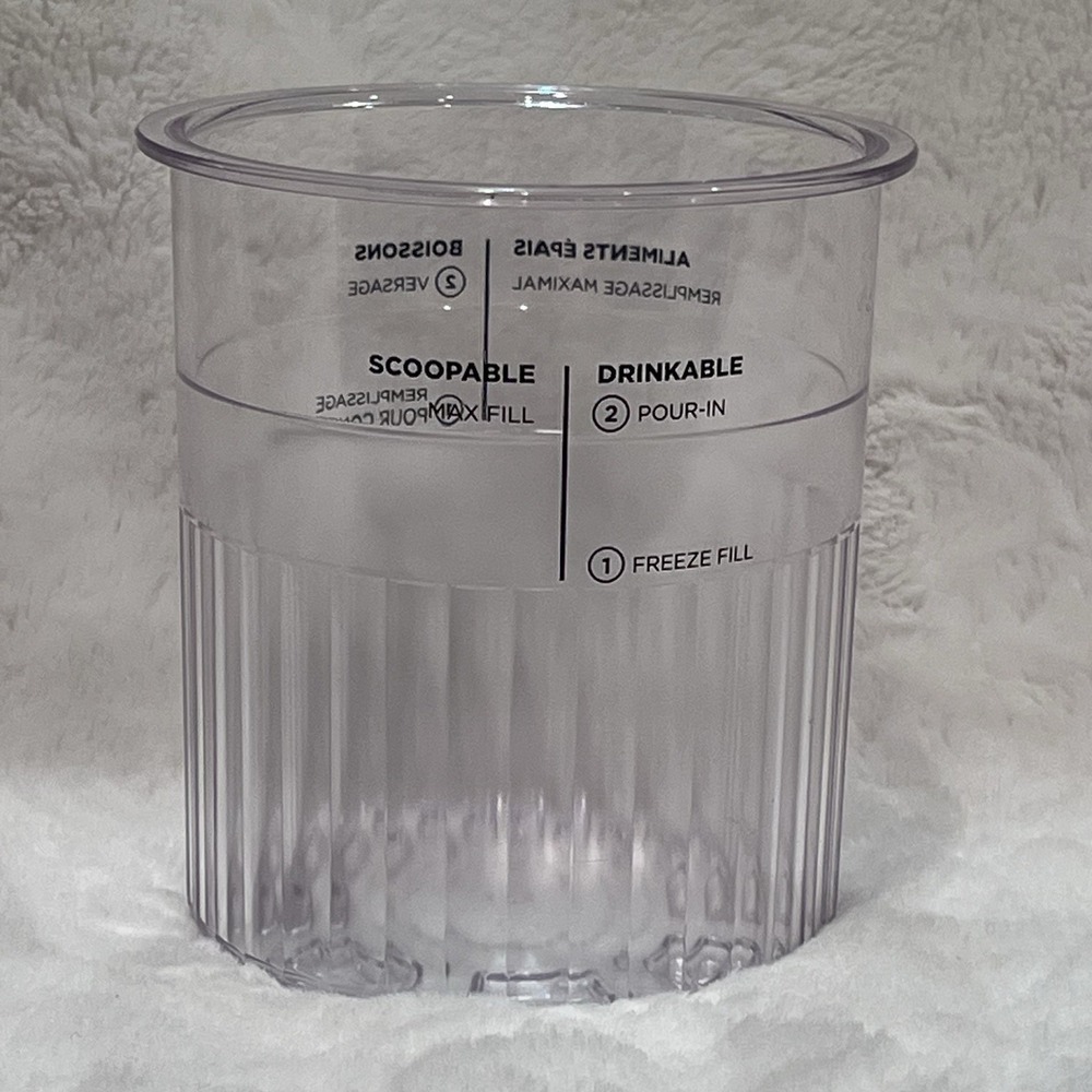 Ninja Creami Deluxe Pint Container -‎ 24 OZ Ice Cream Replacement - No Lid - EC